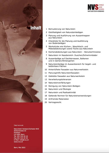 Bauen mit Naturstein - Inhaltsverzeichnis