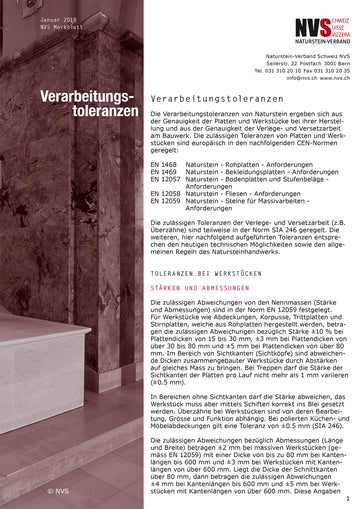 13 Merkblatt: NVS Verarbeitungstoleranzen - PDF
