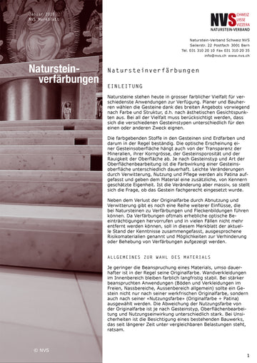 14 Merkblatt: NVS Natursteinverfärbungen - PDF