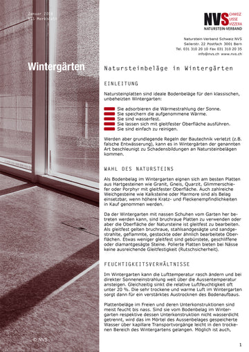 8 Merkblatt: Natursteinbeläge in Wintergärten - PDF